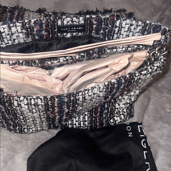 Chic Tweed Kurt Geiger Handbag with Chain Strap